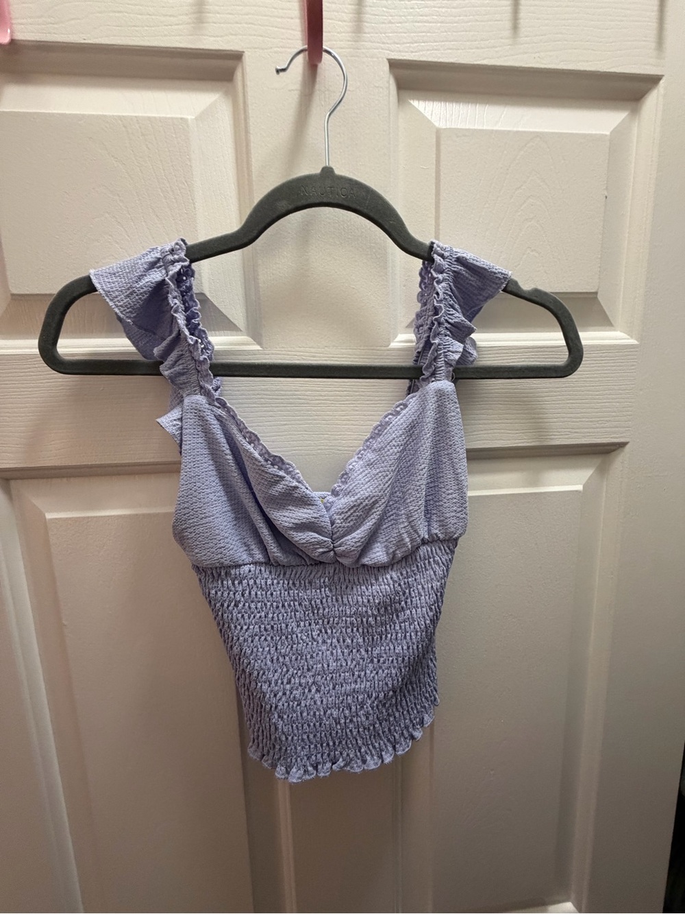 Urban Outfitters Lilac Ruffle Smocked Camisole